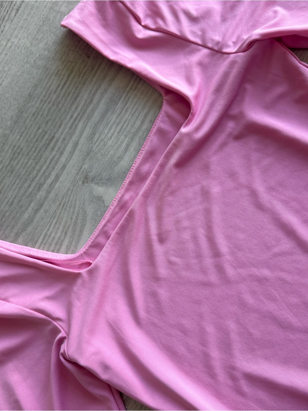Long Sleeve Pink Scoop Neck Bodysuit - Picture 4 of 4